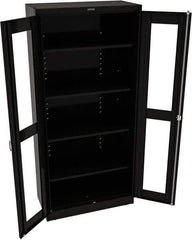 Tennsco - 5 Shelf Visible Storage Cabinet - Steel, 36" Wide x 24" Deep x 78" High, Black - Caliber Tooling