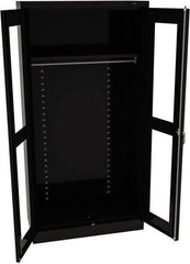 Tennsco - 2 Shelf Wardrobe Storage Cabinet - Steel, 36" Wide x 18" Deep x 72" High, Black - Caliber Tooling