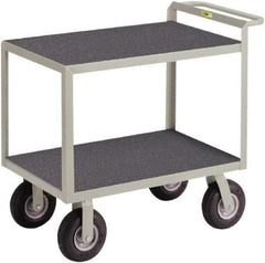 Little Giant - 1,200 Lb Capacity, 24" Wide x 48" Long x 38" High Instrument Cart - 2 Shelf, Steel, 3 Rigid/2 Swivel Casters - Caliber Tooling