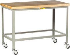 Little Giant - Butcher Block Top - Fixed Leg, Gray, 24" Deep - Caliber Tooling