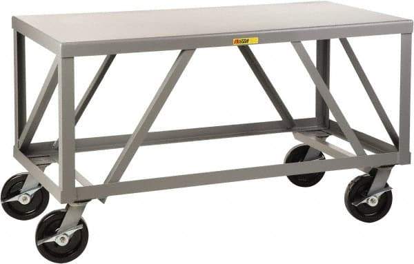 Little Giant - Mobile Table - Fixed Leg, Gray, 30" Deep - Caliber Tooling