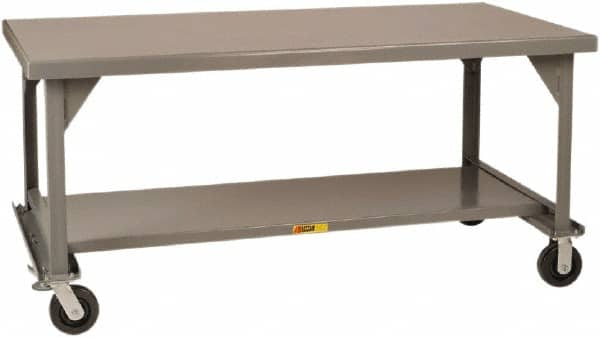 Little Giant - Mobile Work Bench - Steel, Gray, 60" Long x 36" Deep x 36" High - Caliber Tooling