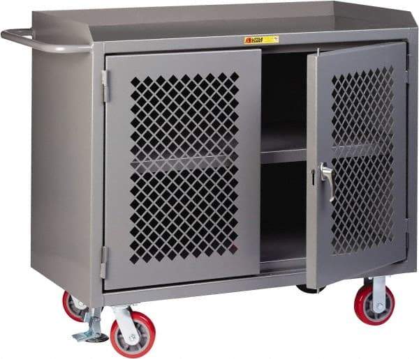 Little Giant - Mobile Service Workbench - Steel, Gray, 48" Long x 24" Deep x 41" High - Caliber Tooling