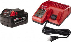 Milwaukee Tool - 18 Volt, 1 Battery Lithium-Ion Power Tool Charger - Battery Included - Caliber Tooling