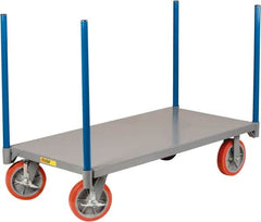 Little Giant - 3,600 Lb Capacity Steel Pipe Stake Truck - Steel Deck, 24" OAW, 36" Platform Length, Polyurethane Casters - Caliber Tooling