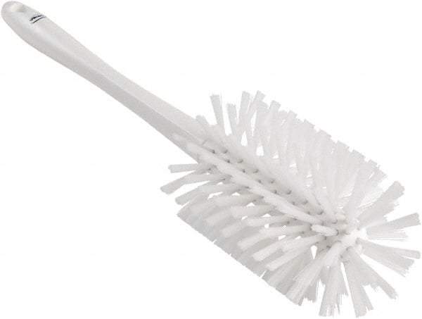 Vikan - 3-1/2" Diam Polyester Bottle Brush - 17" OAL, 6-1/4" Head Length, Polypropylene Handle - Caliber Tooling