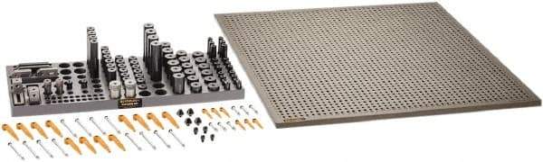 Renishaw - M6, CMM Clamping Kit - Use with CMM Fixtures, Includes 110Pc. Component Set, 600x600mm Plate - Caliber Tooling