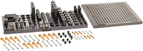 Renishaw - M8, CMM Clamping Kit - Use with CMM Fixtures, Includes 110Pc. Component Set, 300x300mm Plate - Caliber Tooling