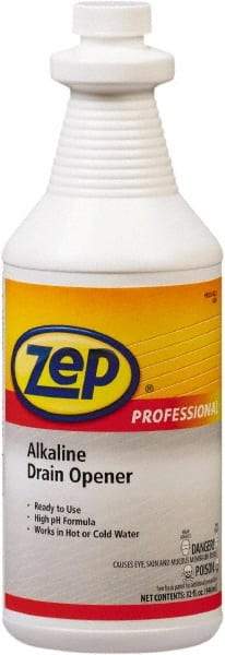 ZEP Commercial - 1 Qt Liquid Drain Cleaner - Unscented, Bottle - Caliber Tooling