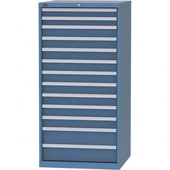 LISTA - 13 Drawer, 124 Compartment Bright Blue Steel Modular Storage Cabinet - Caliber Tooling