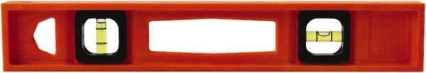 Johnson Level & Tool - 14" Long 2 Vial I-Beam Level - Structo-Cast, Orange - Caliber Tooling