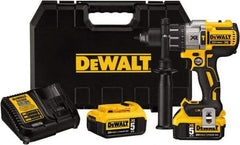 DeWALT - 20 Volt 1/2" Keyless Chuck Cordless Hammer Drill - 0 to 38,250 BPM, 0 to 2,000 RPM, Reversible - Caliber Tooling