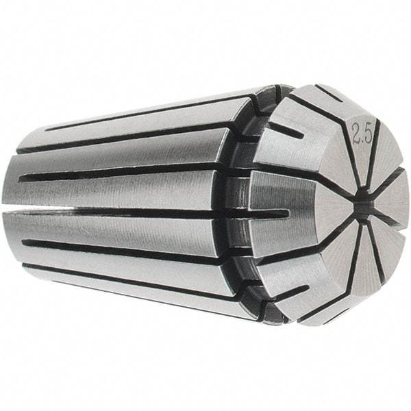 Accupro - 2 to 2.5mm ER16 Collet - 0.01mm TIR, 27mm OAL, 17mm Overall Diam - Exact Industrial Supply