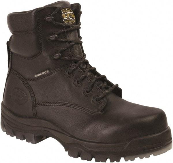 OLIVER - Men's Size 10 Wide Width Composite Work Boot - Black, Leather Upper, Rubber Outsole, 6" High, Lace-Up - Caliber Tooling