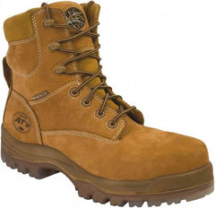 OLIVER - Men's Size 11 Wide Width Composite Work Boot - Wheat, Leather Upper, Rubber Outsole, 6" High, Lace-Up - Caliber Tooling