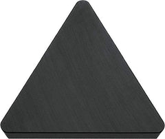 Kyocera - TPG222 Grade PT600M Ceramic Turning Insert - Al2O3/TiC (Megacoat) Finish, 60° Triangle, 1/4" Inscr Circle, 1/8" Thick, 1/32" Corner Radius - Caliber Tooling