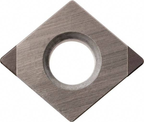 Kyocera - CPGB320.5 Grade KBN05M CBN Turning Insert - Megacoat Finish, 80° Diamond, 3/8" Inscr Circle, 1/8" Thick, 0.008" Corner Radius - Caliber Tooling