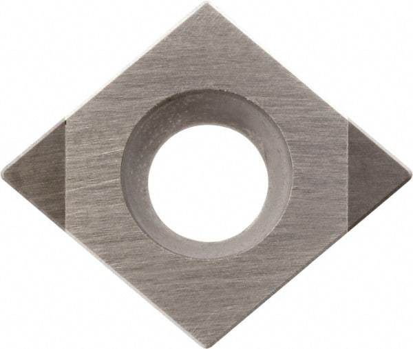 Kyocera - CCMW32.51 Grade KBN525 CBN Turning Insert - Uncoated, 80° Diamond, 3/8" Inscr Circle, 5/32" Thick, 1/64" Corner Radius - Caliber Tooling