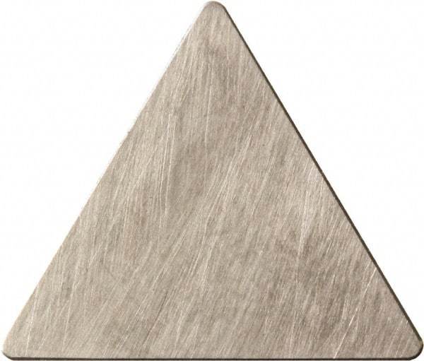 Kyocera - TPG321 Grade KW10 Carbide Turning Insert - Uncoated, 60° Triangle, 3/8" Inscr Circle, 1/8" Thick, 1/64" Corner Radius - Caliber Tooling