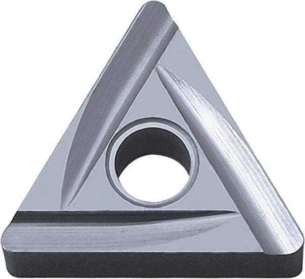 Kyocera - TNGG330.5 B Grade KW10 Carbide Turning Insert - Uncoated, 60° Triangle, 3/8" Inscr Circle, 3/16" Thick, 0.008" Corner Radius - Caliber Tooling