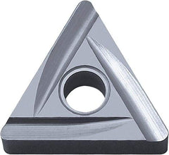 Kyocera - TNGG221 B Grade KW10 Carbide Turning Insert - Uncoated, 60° Triangle, 1/4" Inscr Circle, 1/8" Thick, 1/64" Corner Radius - Caliber Tooling