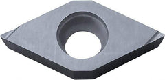 Kyocera - DCGT21.50.5 F Grade KW10 Carbide Turning Insert - Uncoated, 55° Diamond, 1/4" Inscr Circle, 3/32" Thick, 0.008" Corner Radius - Caliber Tooling