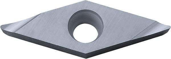 Kyocera - VCGT331 A3 Grade KW10 Carbide Turning Insert - Uncoated, 35° Diamond, 3/8" Inscr Circle, 3/16" Thick, 1/64" Corner Radius - Caliber Tooling