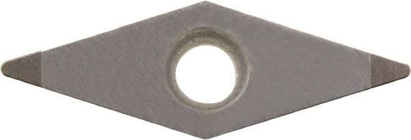 Kyocera - VBGW331 Grade KBN05M CBN Turning Insert - Megacoat Finish, 35° Diamond, 3/8" Inscr Circle, 3/16" Thick, 1/64" Corner Radius - Caliber Tooling