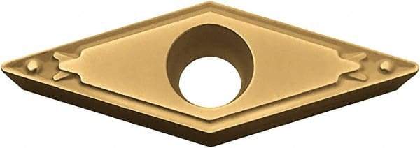 Kyocera - VBMT222 HQ Grade PV90 Cermet Turning Insert - TiN Finish, 35° Diamond, 1/4" Inscr Circle, 1/8" Thick, 1/32" Corner Radius - Caliber Tooling