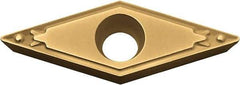 Kyocera - VBMT331 HQ Grade CA510 Carbide Turning Insert - TiCN/Al2O3/TiN Finish, 35° Diamond, 3/8" Inscr Circle, 3/16" Thick, 1/64" Corner Radius - Caliber Tooling