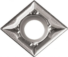 Kyocera - CCMT21.50.5 GK Grade CA530 Carbide Turning Insert - TiCN/Al2O3/TiN Finish, 80° Diamond, 1/4" Inscr Circle, 3/32" Thick, 0.008" Corner Radius - Caliber Tooling