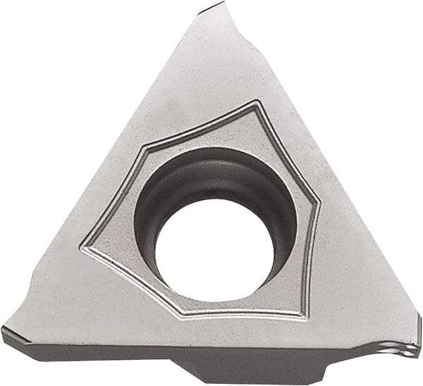 Kyocera - 43GBA MYN Grade PR1215, 1/8" Cutting Width Carbide Grooving Insert - 0.157" Max Depth of Cut, Right Hand, 0.012" Corner Radius, Megacoat Finish - Caliber Tooling