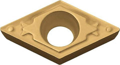 Kyocera - DCMT32.50.5 HQ Grade CA530 Carbide Turning Insert - TiCN/Al2O3/TiN Finish, 55° Diamond, 3/8" Inscr Circle, 5/32" Thick, 0.008" Corner Radius - Caliber Tooling