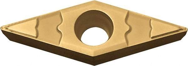 Kyocera - VBMT332 GP Grade CA525 Carbide Turning Insert - TiCN/Al2O3/TiN Finish, 35° Diamond, 3/8" Inscr Circle, 3/16" Thick, 1/32" Corner Radius - Caliber Tooling