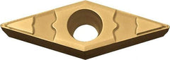 Kyocera - VBMT221 GP Grade PV720 Cermet Turning Insert - TiCN (Megacoat Nano) Finish, 35° Diamond, 1/4" Inscr Circle, 1/8" Thick, 1/64" Corner Radius - Caliber Tooling