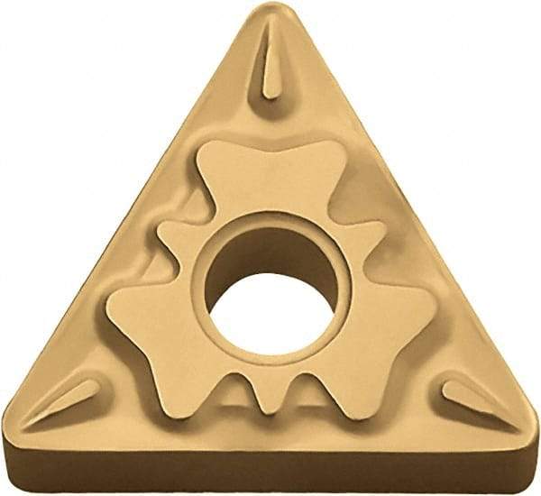 Kyocera - TNMG232 HQ Grade PV720 Cermet Turning Insert - TiCN (Megacoat Nano) Finish, 60° Triangle, 1/4" Inscr Circle, 3/16" Thick, 1/32" Corner Radius - Caliber Tooling