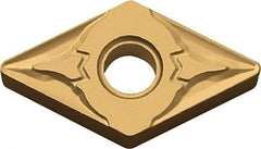 Kyocera - DNMG442 GT Grade CA515 Carbide Turning Insert - TiCN/Al2O3/TiN Finish, 55° Diamond, 1/2" Inscr Circle, 1/4" Thick, 1/32" Corner Radius - Caliber Tooling