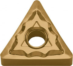 Kyocera - TNMG332 TK Grade CA6515 Carbide Turning Insert - TiCN/Al2O3/TiN Finish, 60° Triangle, 3/8" Inscr Circle, 3/16" Thick, 1/32" Corner Radius - Caliber Tooling