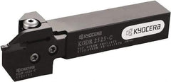 Kyocera - KGD, External, Right Hand, 16.9926mm Max Depth of Cut, 1.9812 to 3mm Groove Width, Indexable Grooving Tool Holder - Multiple Insert Compatibility, 1" Shank Height, 1" Shank Width, 5.78" OAL - Caliber Tooling