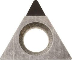 Kyocera - TPMH322 Grade KPD010 Polycrystalline Diamond (PCD) Turning Insert - Uncoated, 60° Triangle, 3/8" Inscr Circle, 1/8" Thick, 1/32" Corner Radius - Caliber Tooling