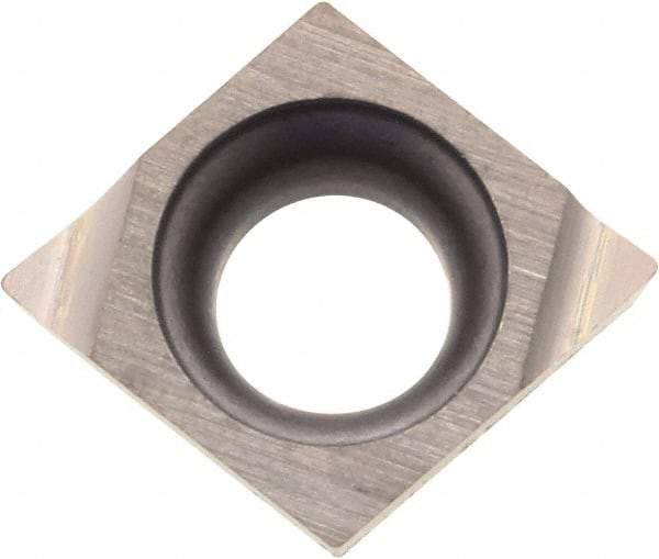 Kyocera - CCET11091 F Grade PV720 Cermet Turning Insert - TiCN (Megacoat Nano) Finish, 80° Diamond, 0.138" Inscr Circle, 0.055 Thick, 1/64" Corner Radius - Caliber Tooling