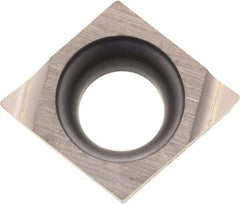 Kyocera - CCET11091 F Grade PV720 Cermet Turning Insert - TiCN (Megacoat Nano) Finish, 80° Diamond, 0.138" Inscr Circle, 0.055 Thick, 1/64" Corner Radius - Caliber Tooling