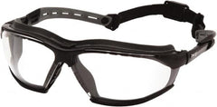 PYRAMEX - Clear Lenses, Framed Safety Glasses - Anti-Fog, Size Universal, Wrap Around - Caliber Tooling