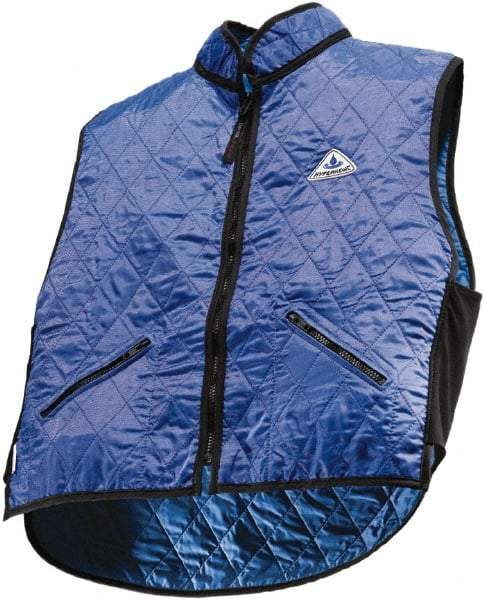 Techniche - Size L, Blue Cooling Vest - Zipper Front, Nylon, HyperKewl - Caliber Tooling