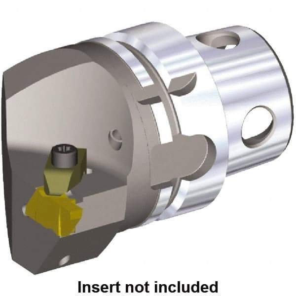 Kennametal - Insert Style NG 4R, 70mm Head Length, Left Hand Cut, Internal/External Modular Threading Cutting Unit Head - System Size KM4X63, 43mm Center to Cutting Edge, Series NE - Caliber Tooling