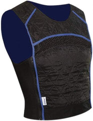 Techniche - Size 3XL, Black & Blue Cooling Vest - Pullover, Spandex, Nylon, HyperKewl - Caliber Tooling