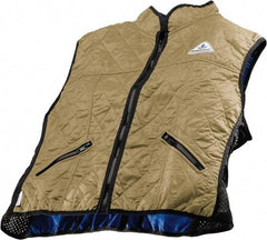 Techniche - Size M, Khaki Cooling Vest - Zipper Front, Nylon, HyperKewl - Caliber Tooling