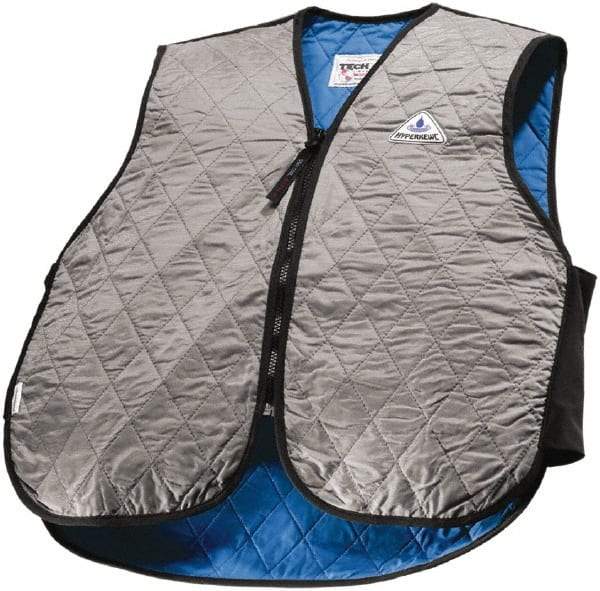 Techniche - Size M, Silver Cooling Vest - Zipper Front, Nylon, HyperKewl - Caliber Tooling