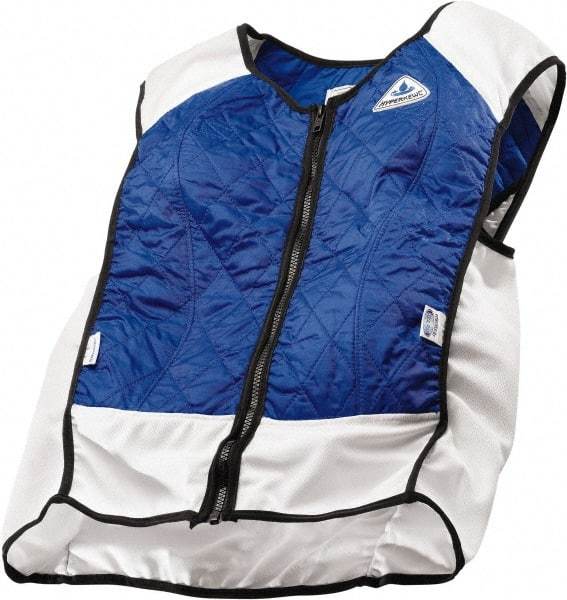 Techniche - Size 3XL, Royal Blue Cooling Vest - Zipper Front, Nylon, HyperKewl, Poly-Cotton - Caliber Tooling