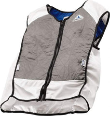 Techniche - Size XL, Silver Cooling Vest - Zipper Front, Nylon, HyperKewl, Poly-Cotton - Caliber Tooling